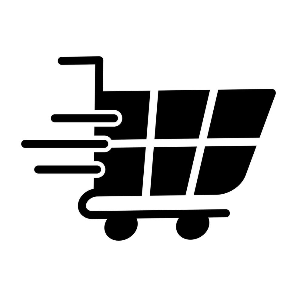 Fast cart icon. vector