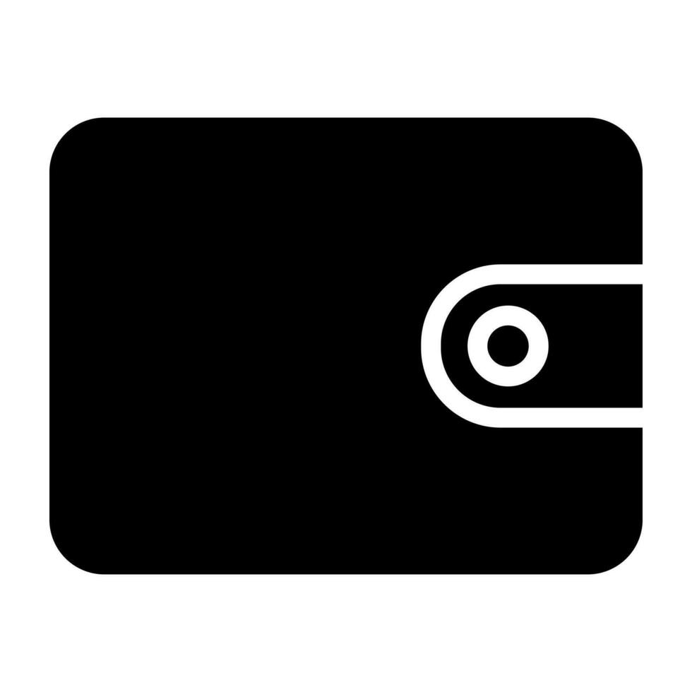 Wallet black icon. vector