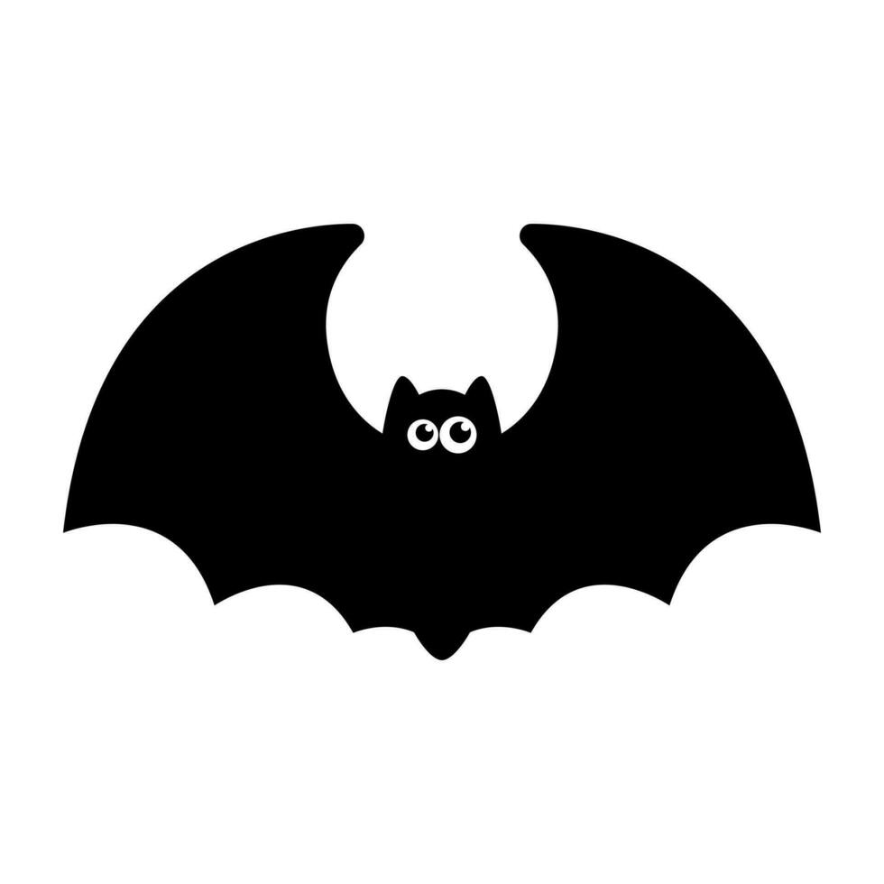 Cute flying bat cartoon halloween. vector