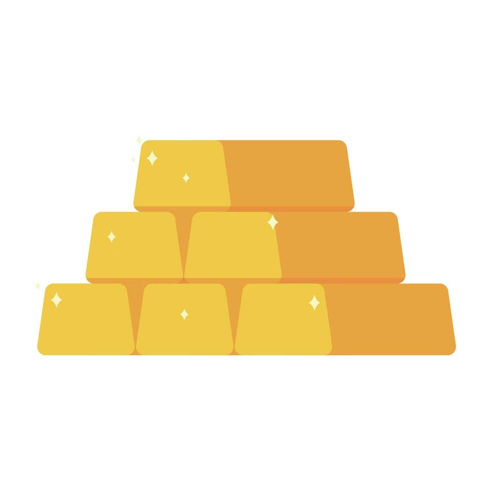 Gold bars icon. vector