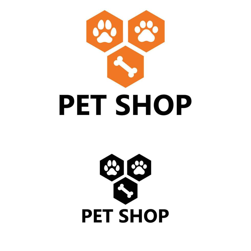 Abstract logo design for your pet shop business identity. Pet shop logo