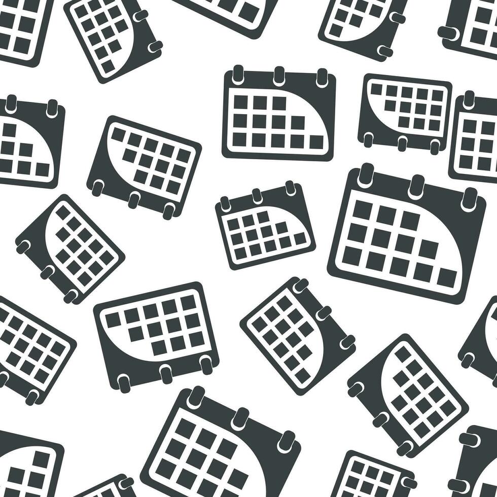 Calendar seamless pattern background icon. Flat vector illustration. Calendar sign symbol pattern.