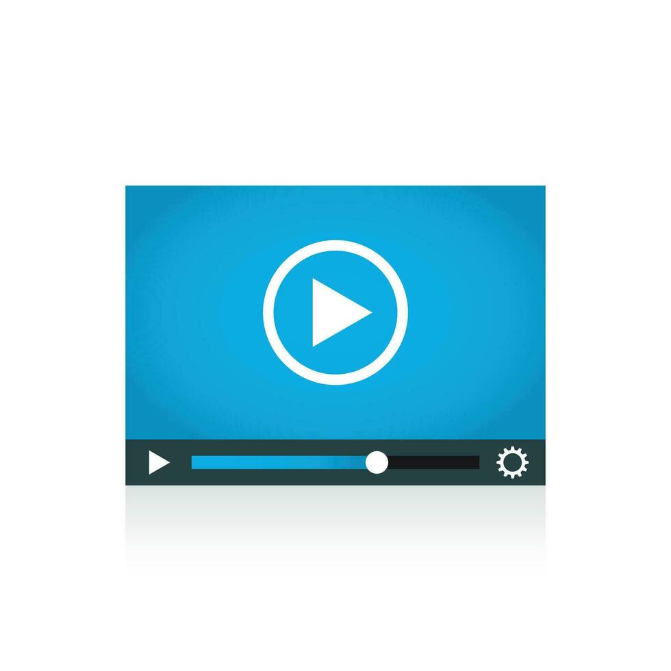 Play icon vector. Play video illustration in flat style. vector