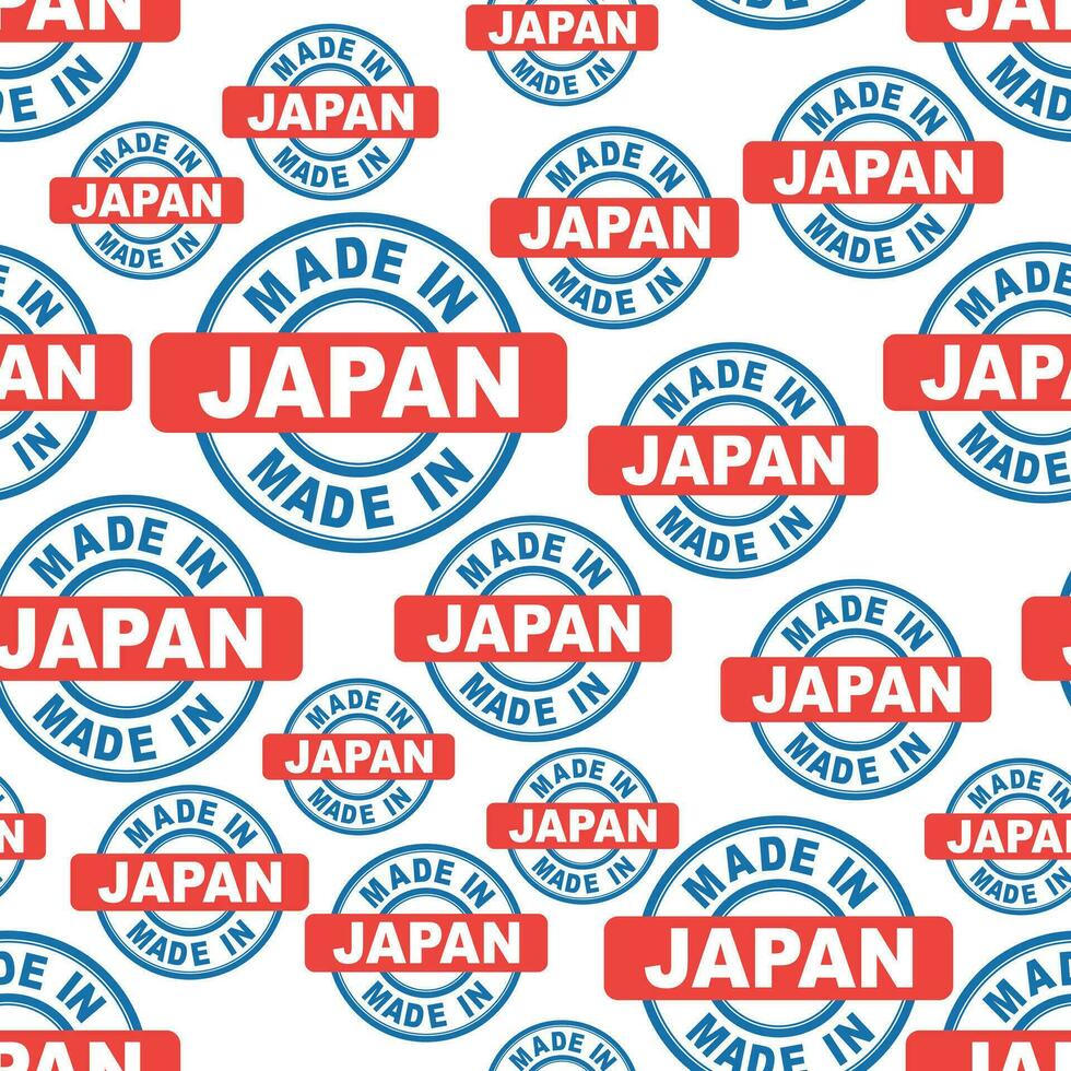 hecho en Japón sin costura modelo antecedentes icono. plano vector ilustración. Japón firmar símbolo modelo.