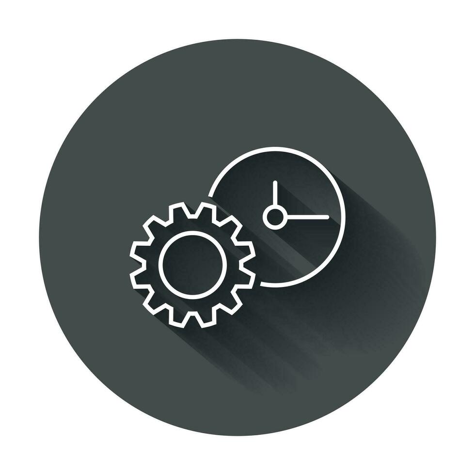 Document vector icon. Project management flat illustration with long shadow.
