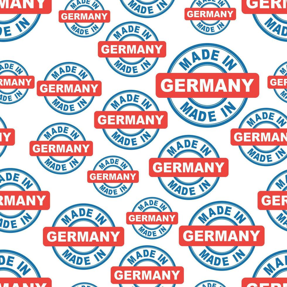 Made in Germany seamless pattern background icon. Flat vector illustration. Germany sign symbol pattern.