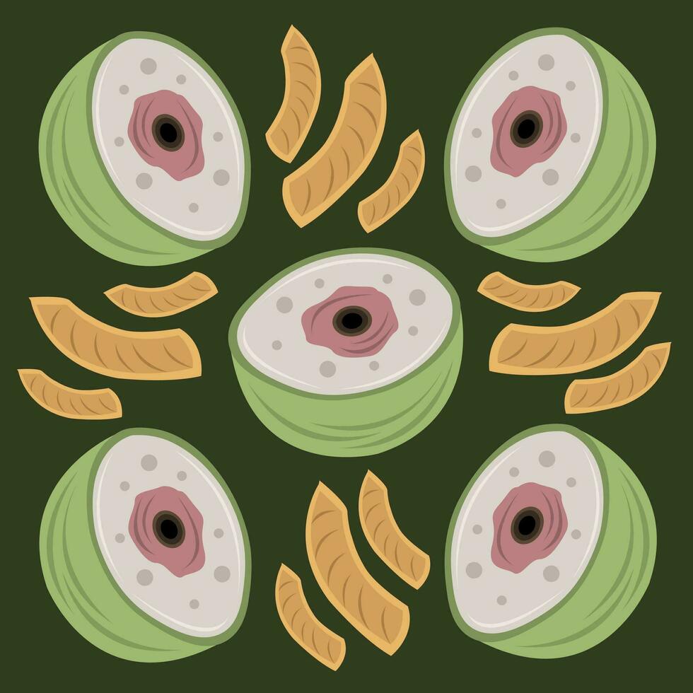 Breadfruit vector illustration for graphic design and decorative element