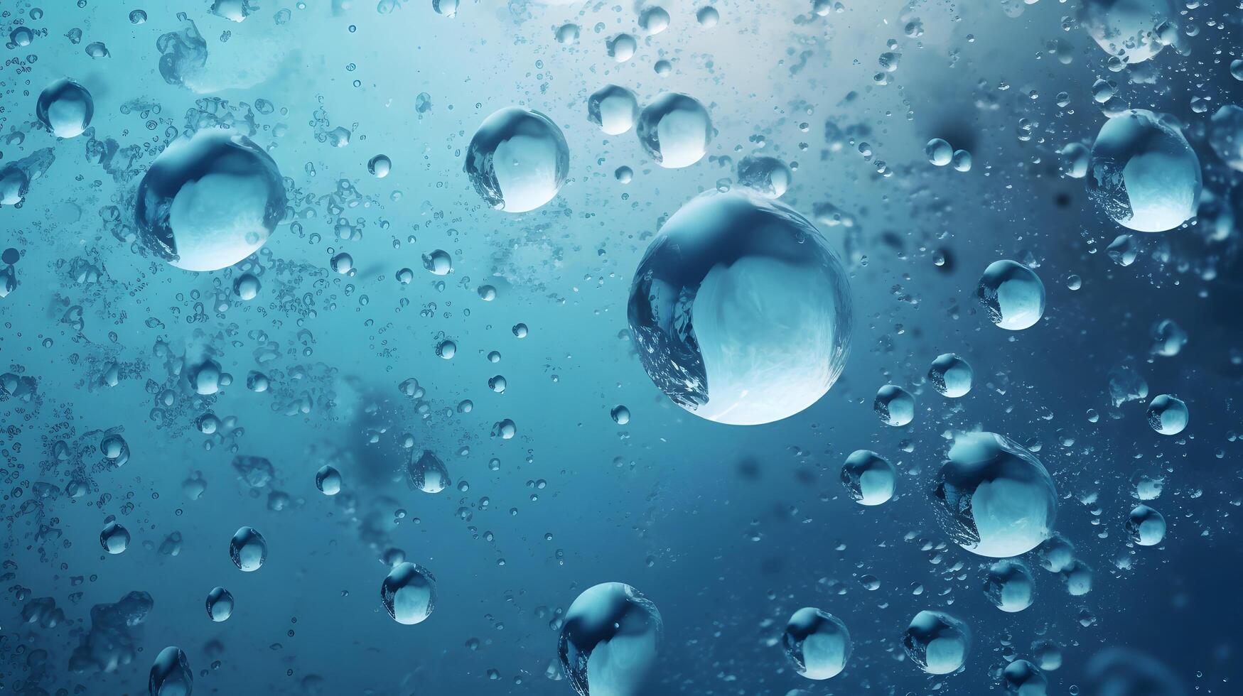 Bubble in water background. AI generated photo