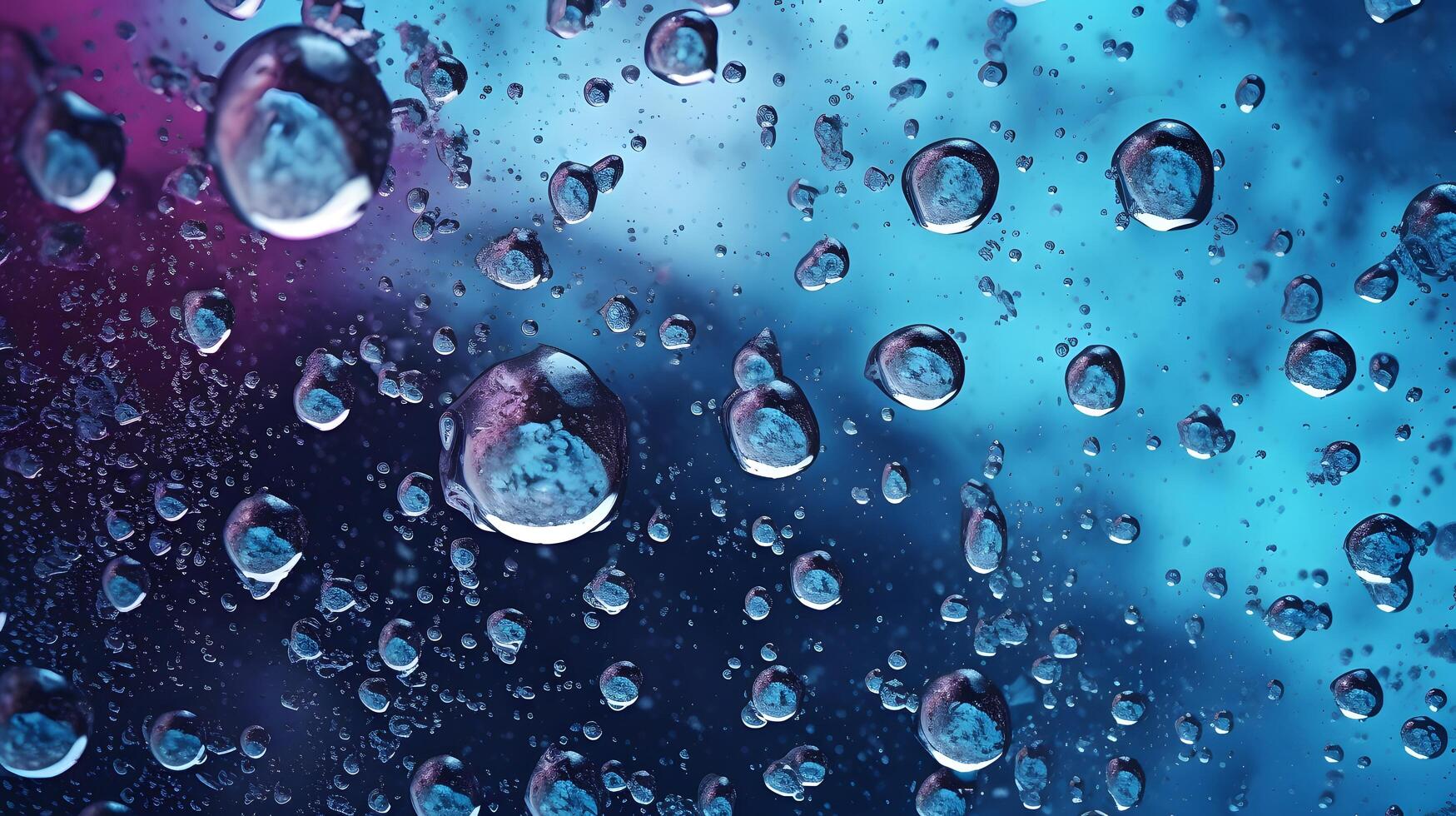 Bubble in water background. AI generated photo