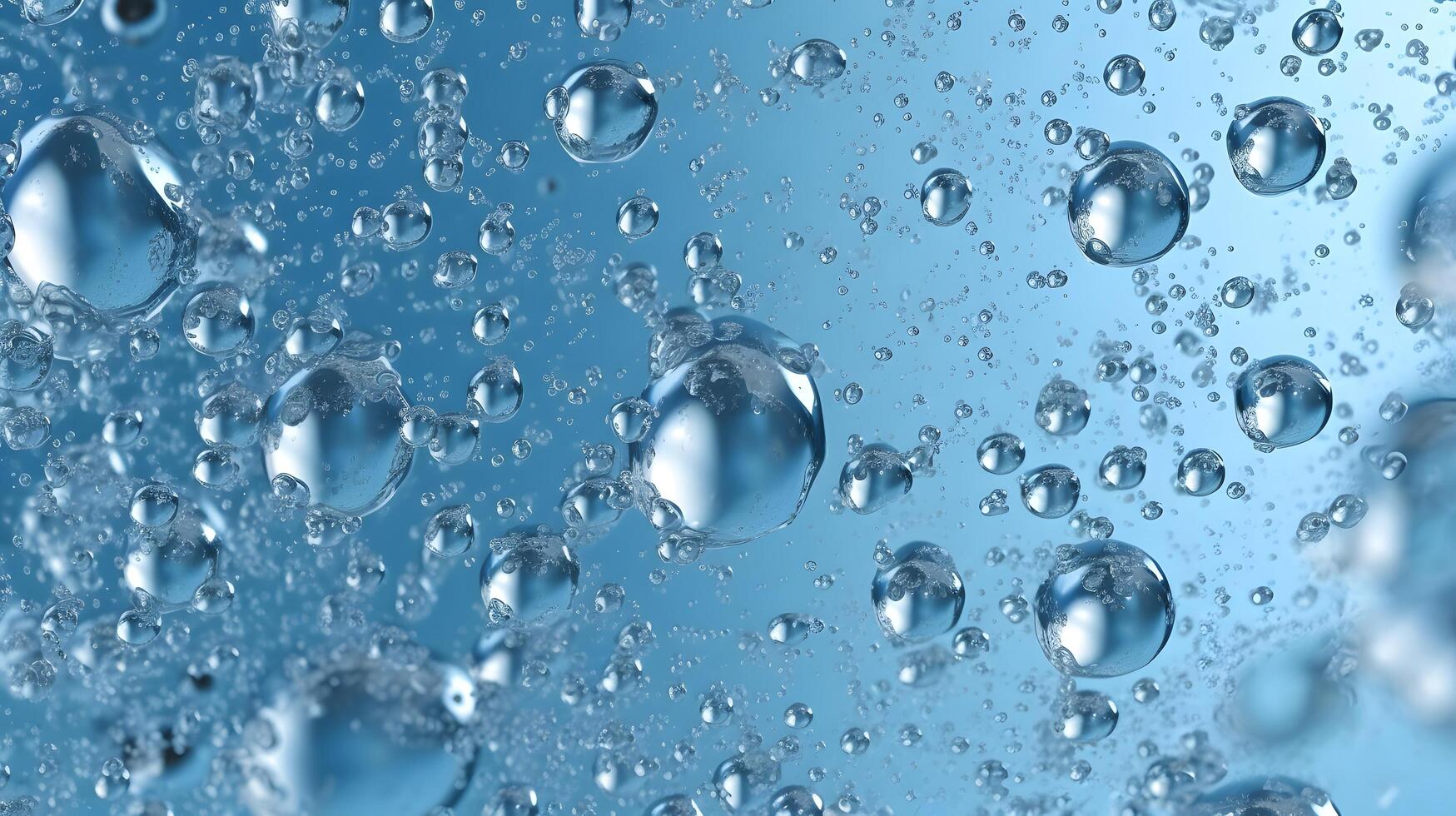 Bubble in water background. photo