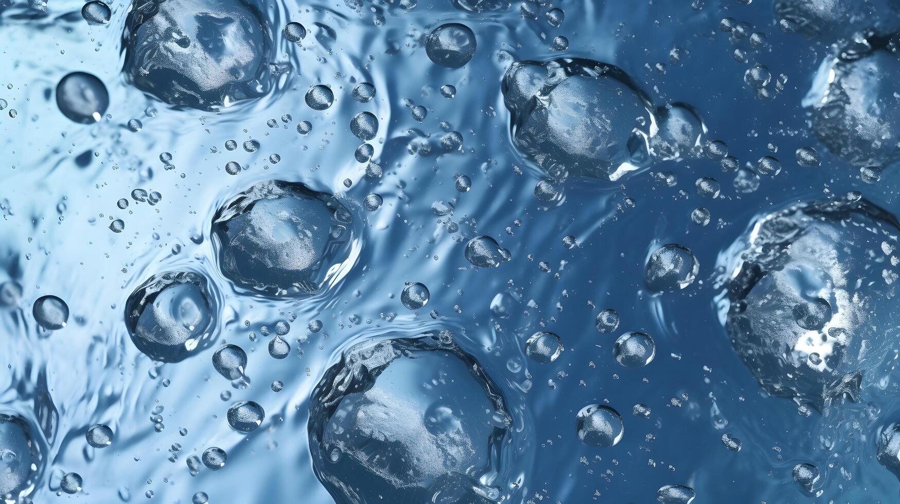Bubble in water background. photo