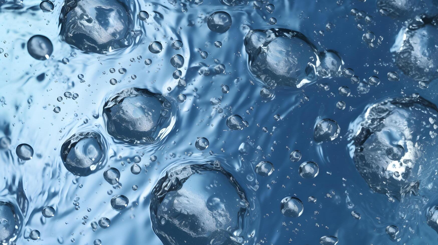 Bubble in water background. AI generated photo