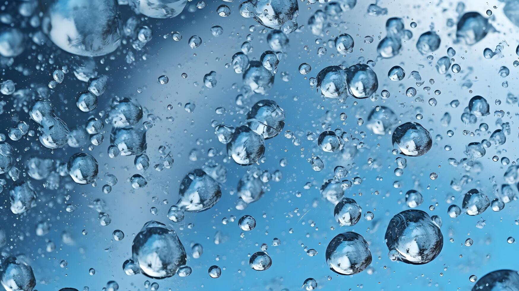 Bubble in water background. AI generated photo