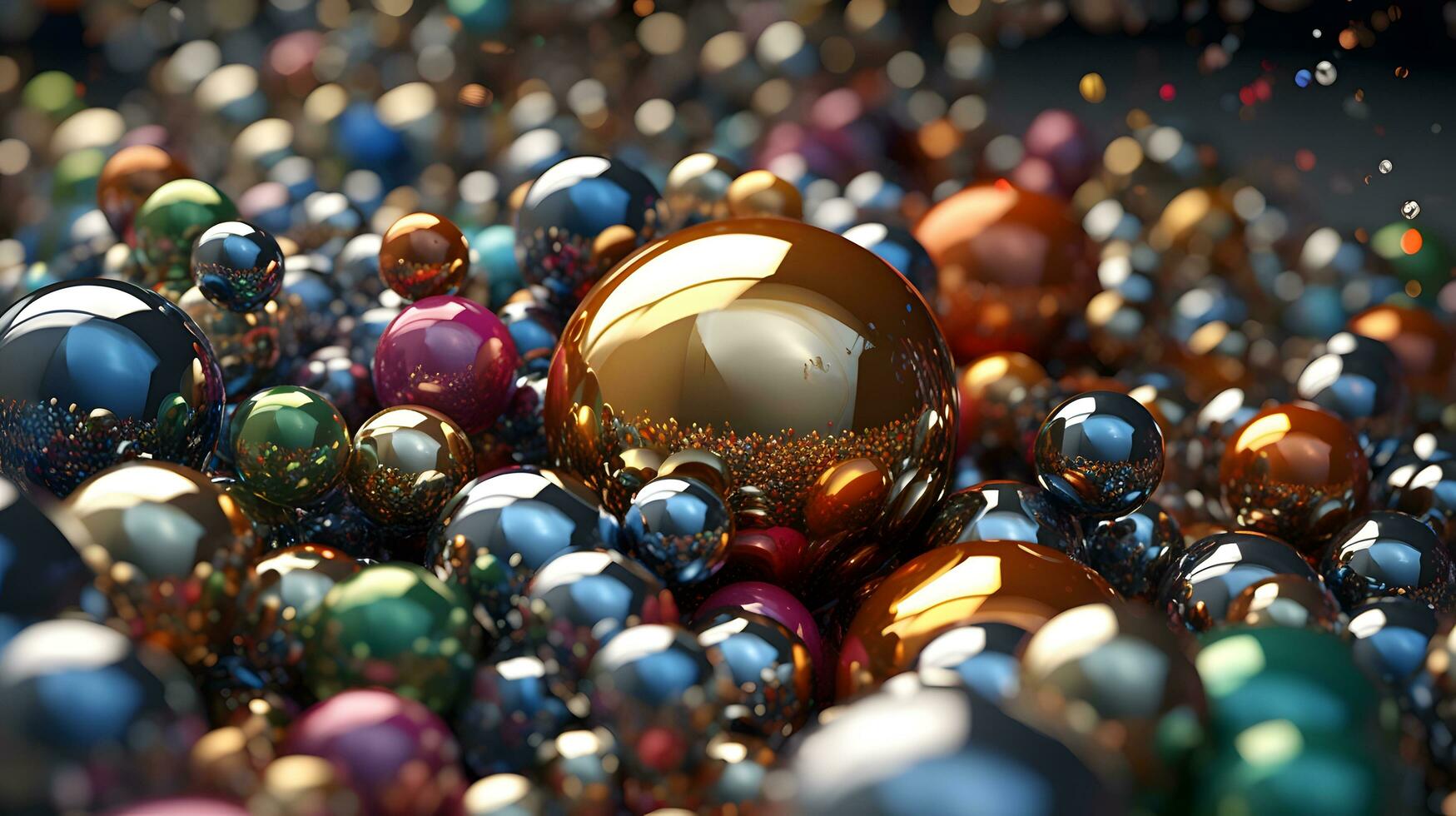 Metal balls abstract background. photo