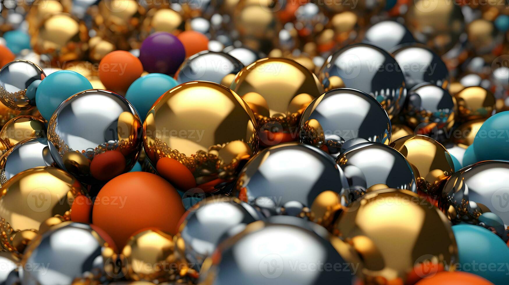 Metal balls abstract background. photo