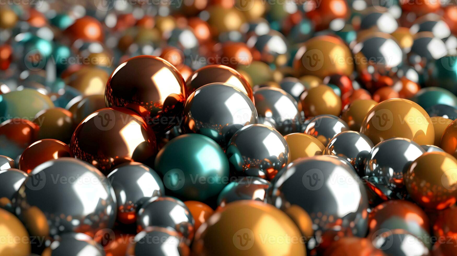 Metal balls abstract background. photo