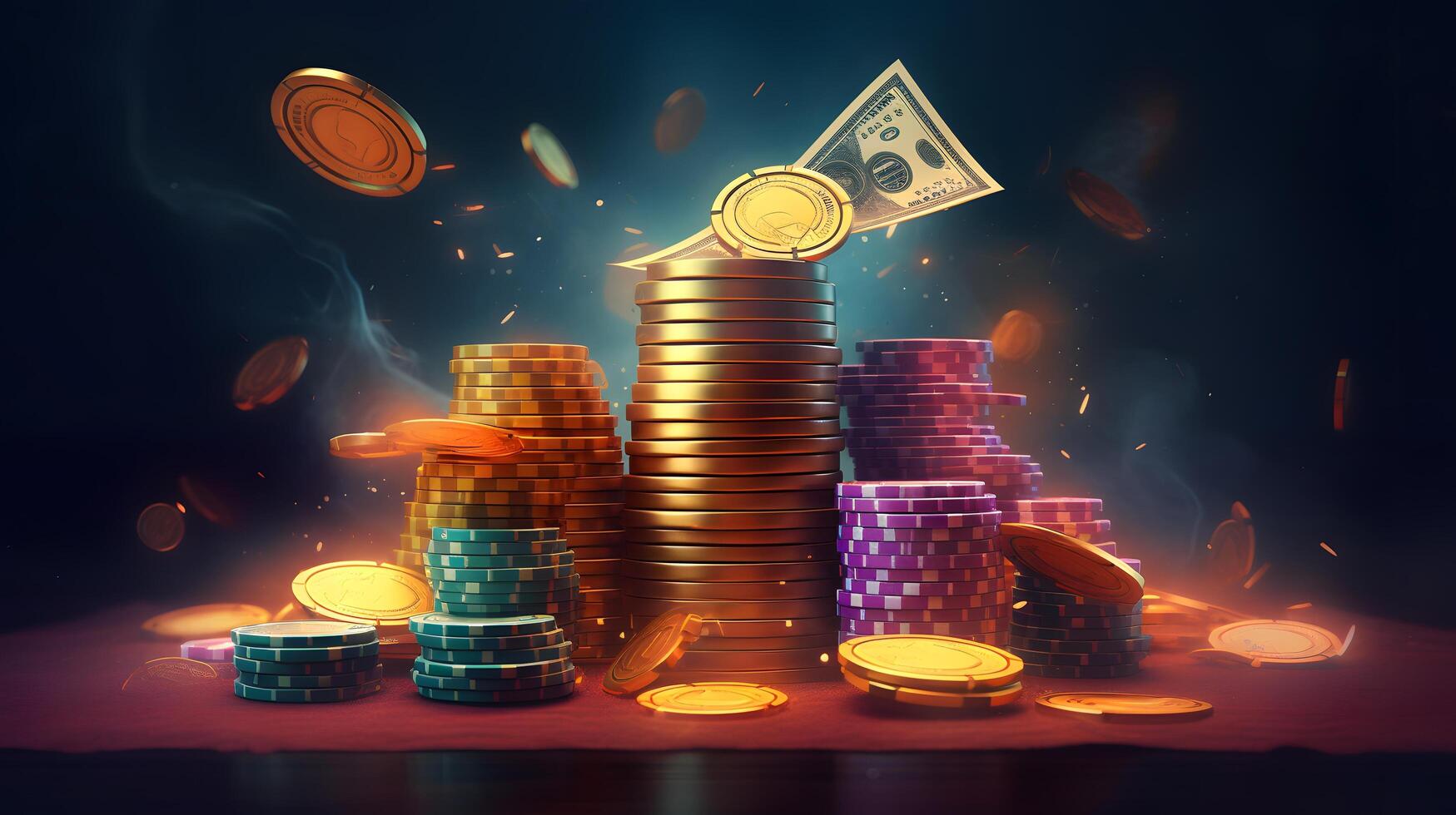 Casino Slot Machines concept. photo