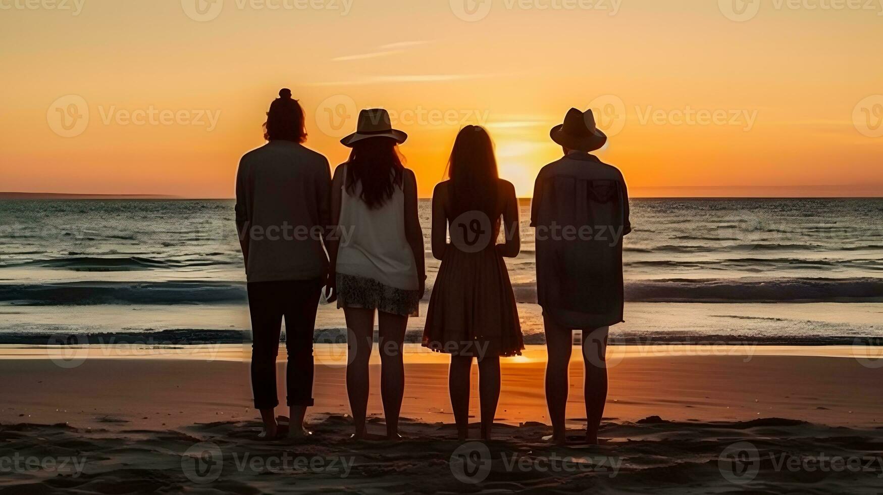 Happy group of people, friends, family together, having fun photo