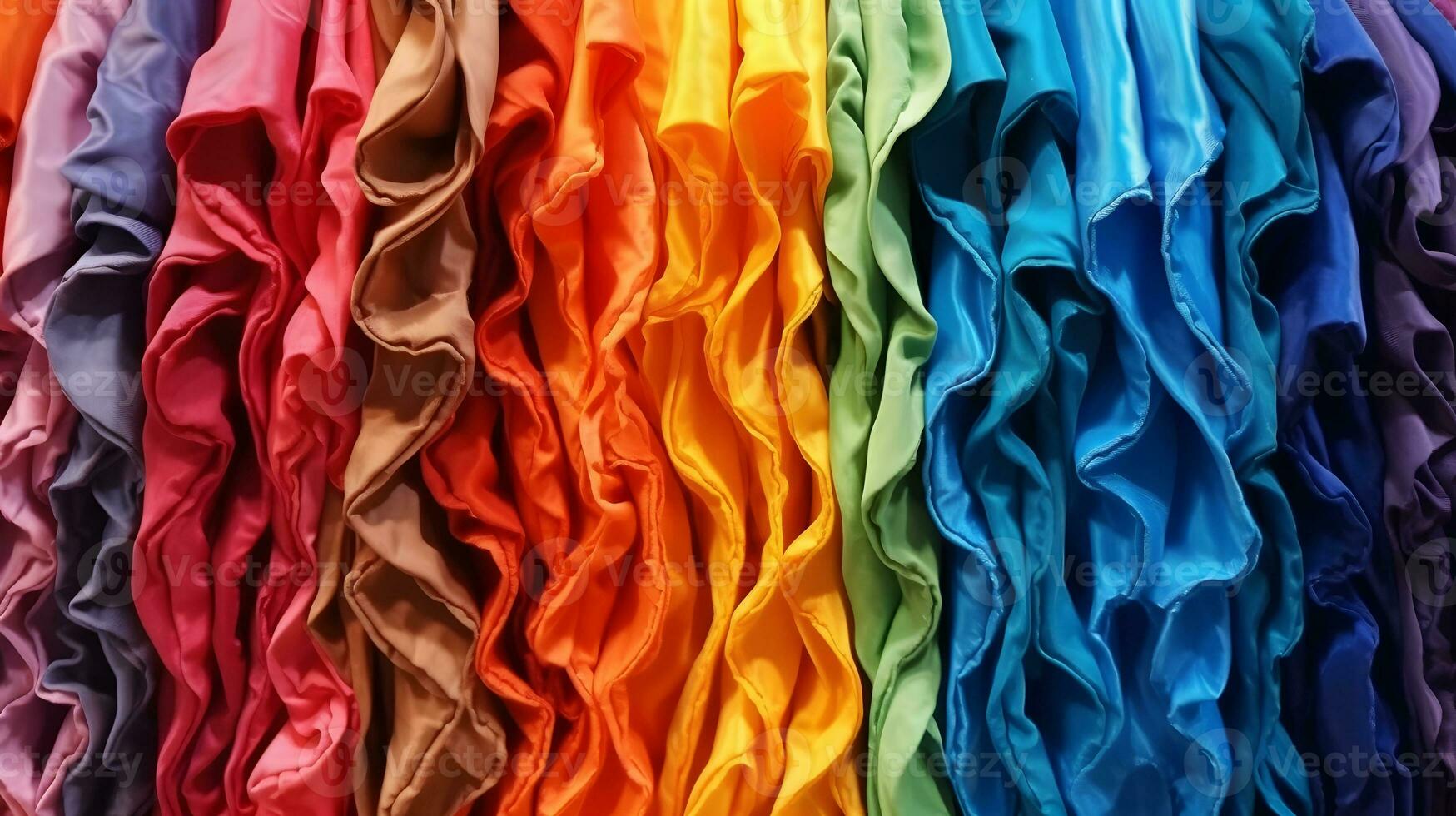 Vibrant fabric of clothes photo