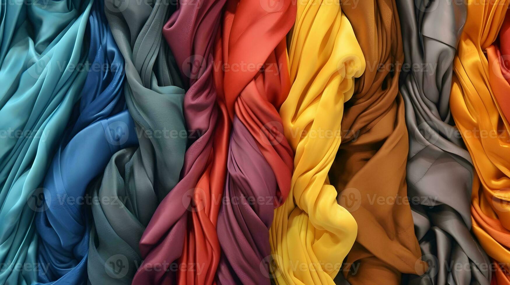 Vibrant fabric of clothes photo