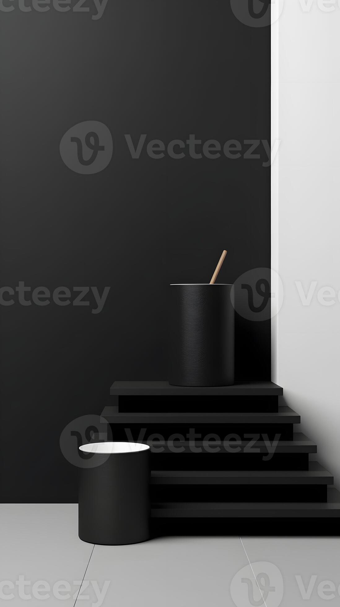 Black podium on black background. 25938241 Stock Photo at Vecteezy