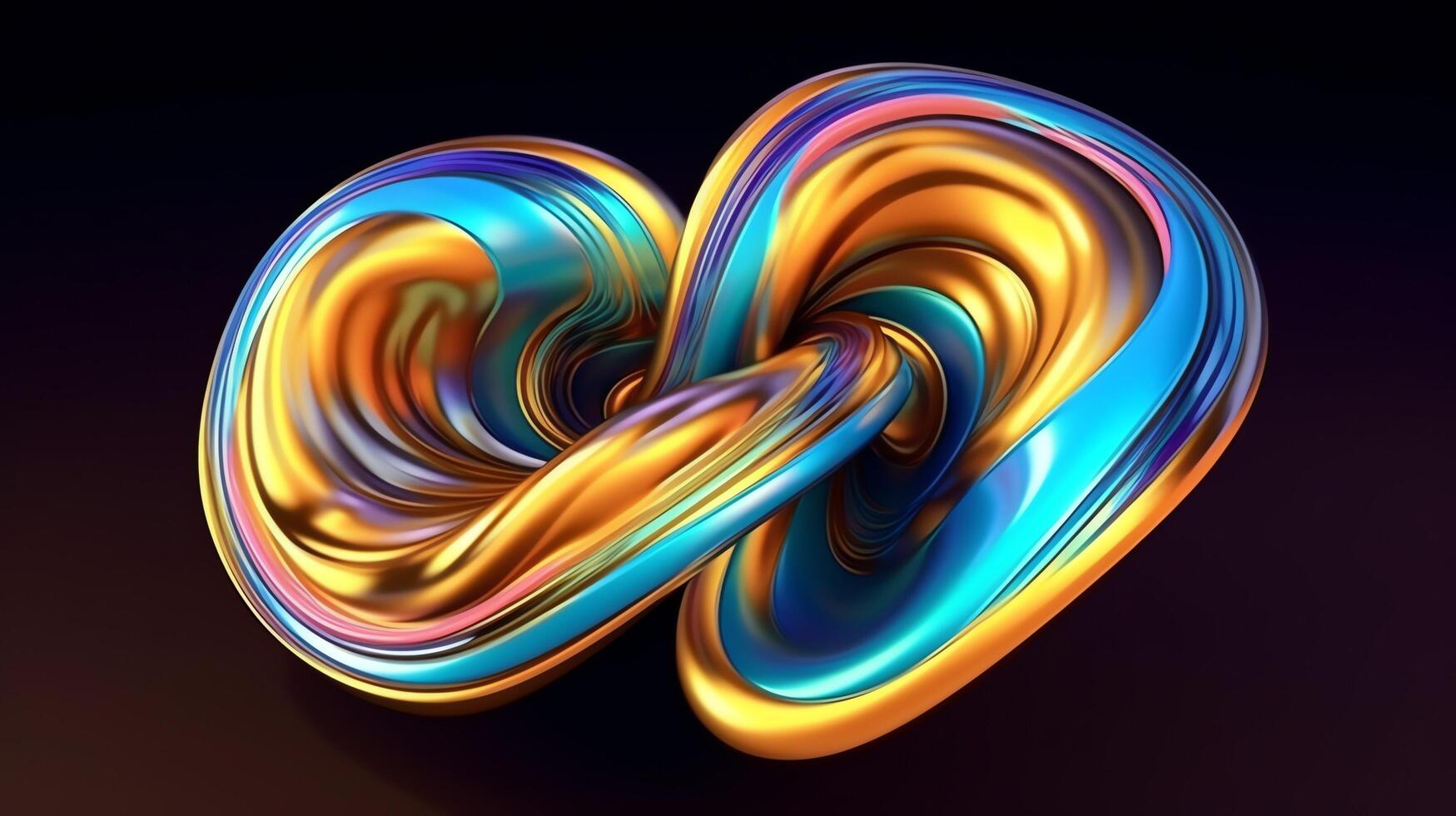 Abstract Liquid Gold design. photo