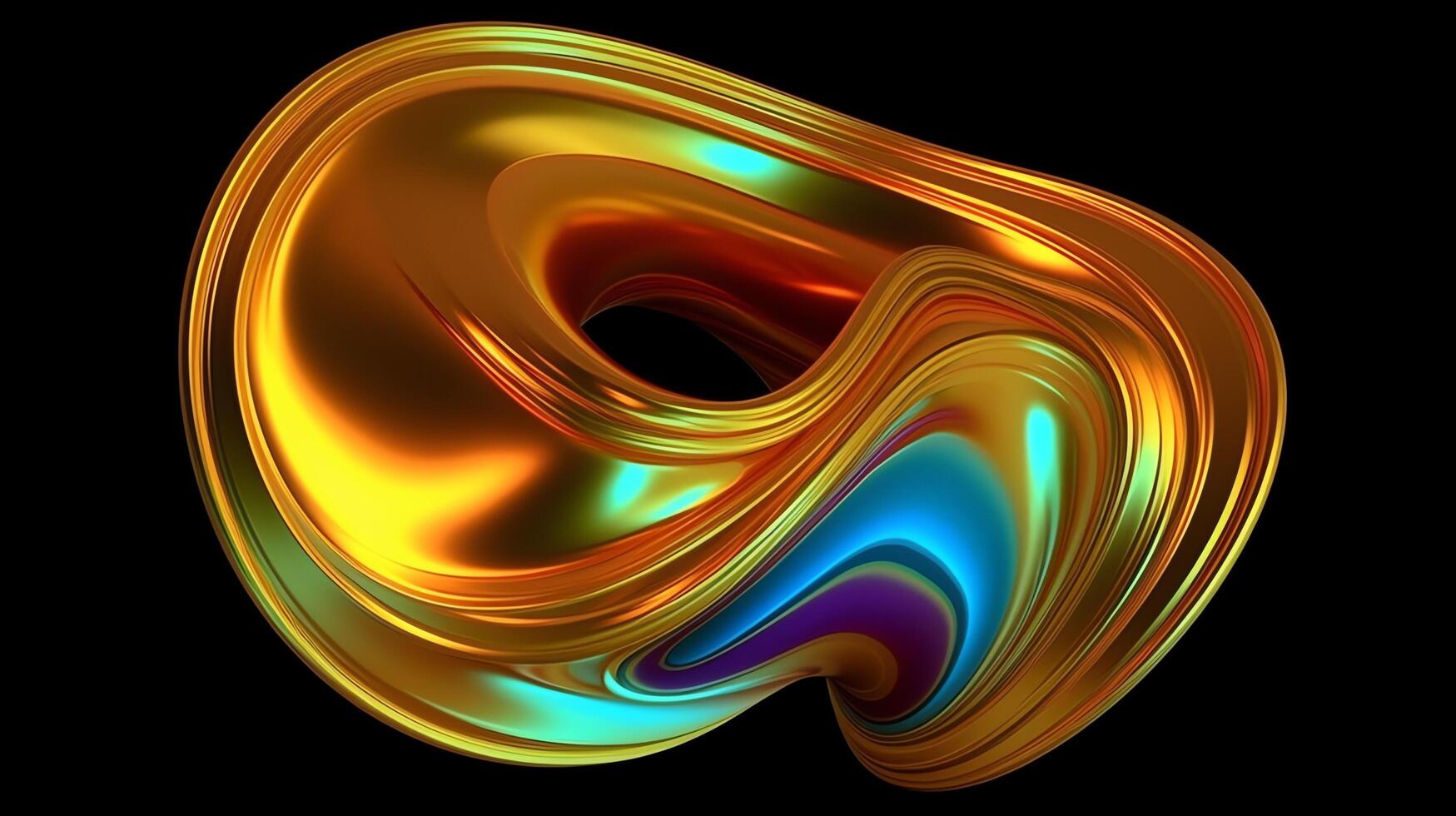 Abstract Liquid Gold design. photo