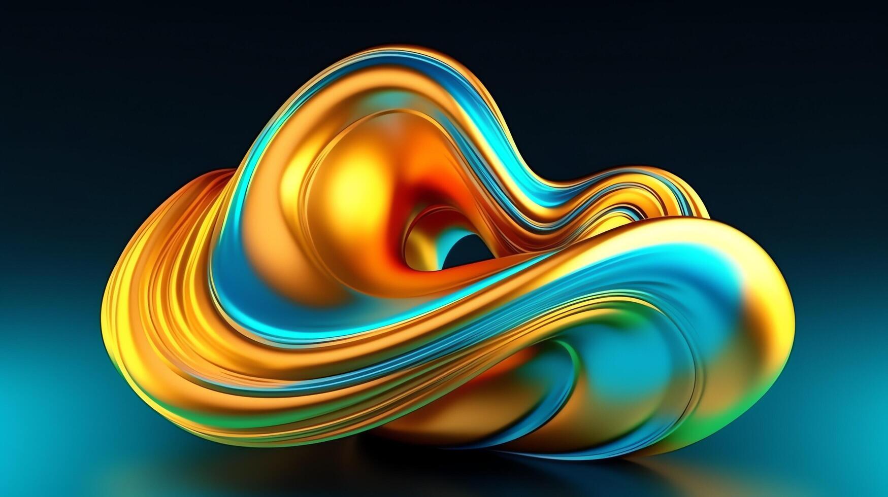 Abstract Liquid Gold design. photo