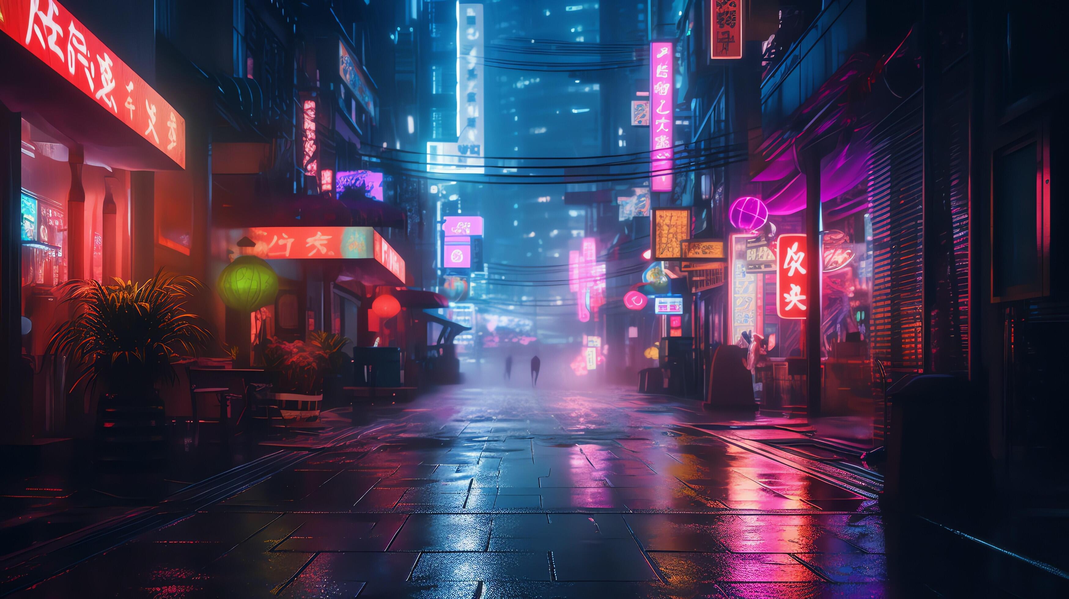 Cyberpunk 2077, cyber, neon, Futurism, futuristic, dark, night