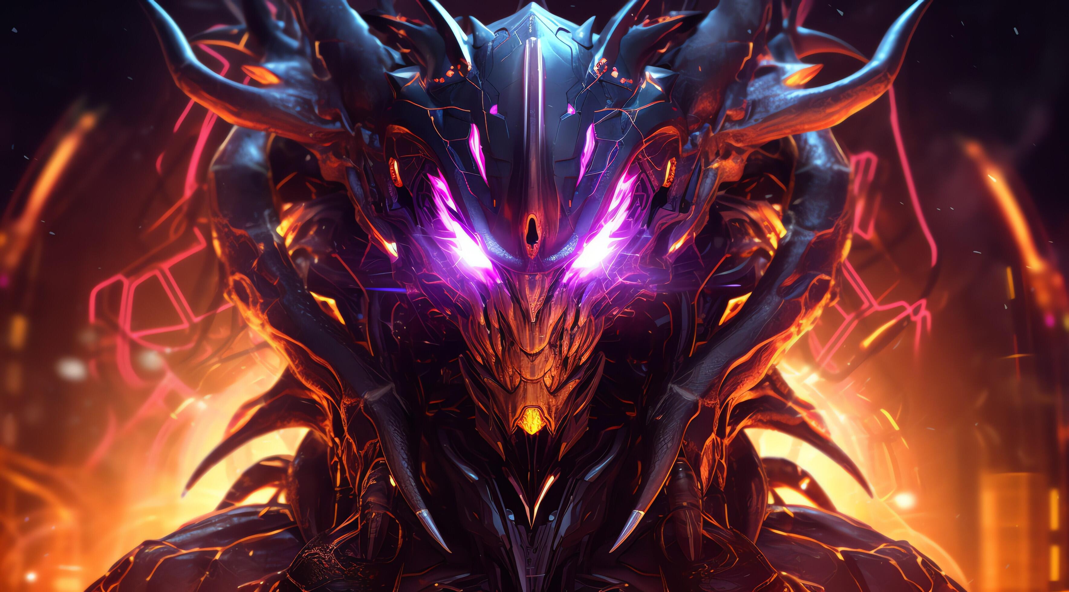 Dragon Robotic armor 3d ultra realistic wallpaper and background design  illustration. generative ai 25938780 Stock Photo at Vecteezy