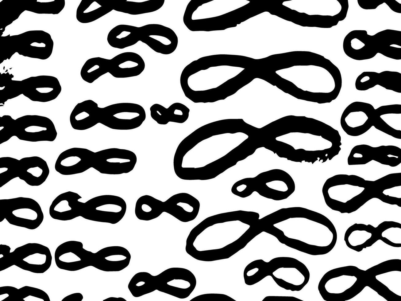 infinito firmar mano dibujado. monocromo resumen antecedentes. vector ilustración aislado en blanco antecedentes.