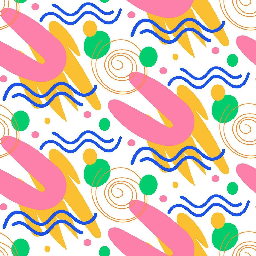 Colored vector pattern with abstract shapes on a white background