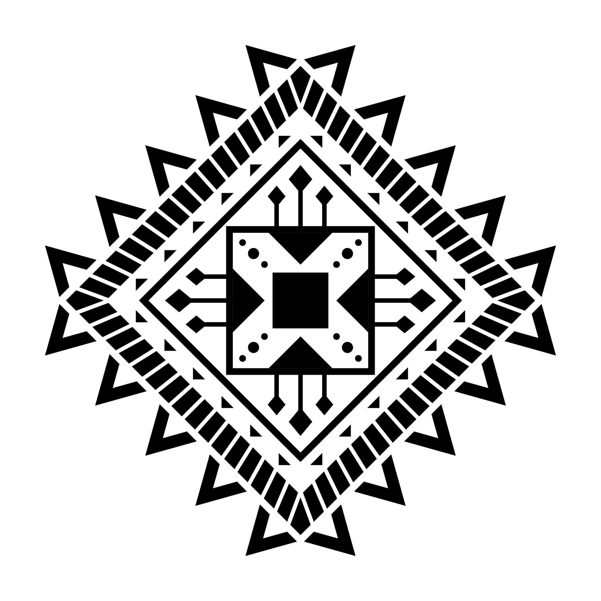 Aztec vector element. 25939052 Vector Art at Vecteezy