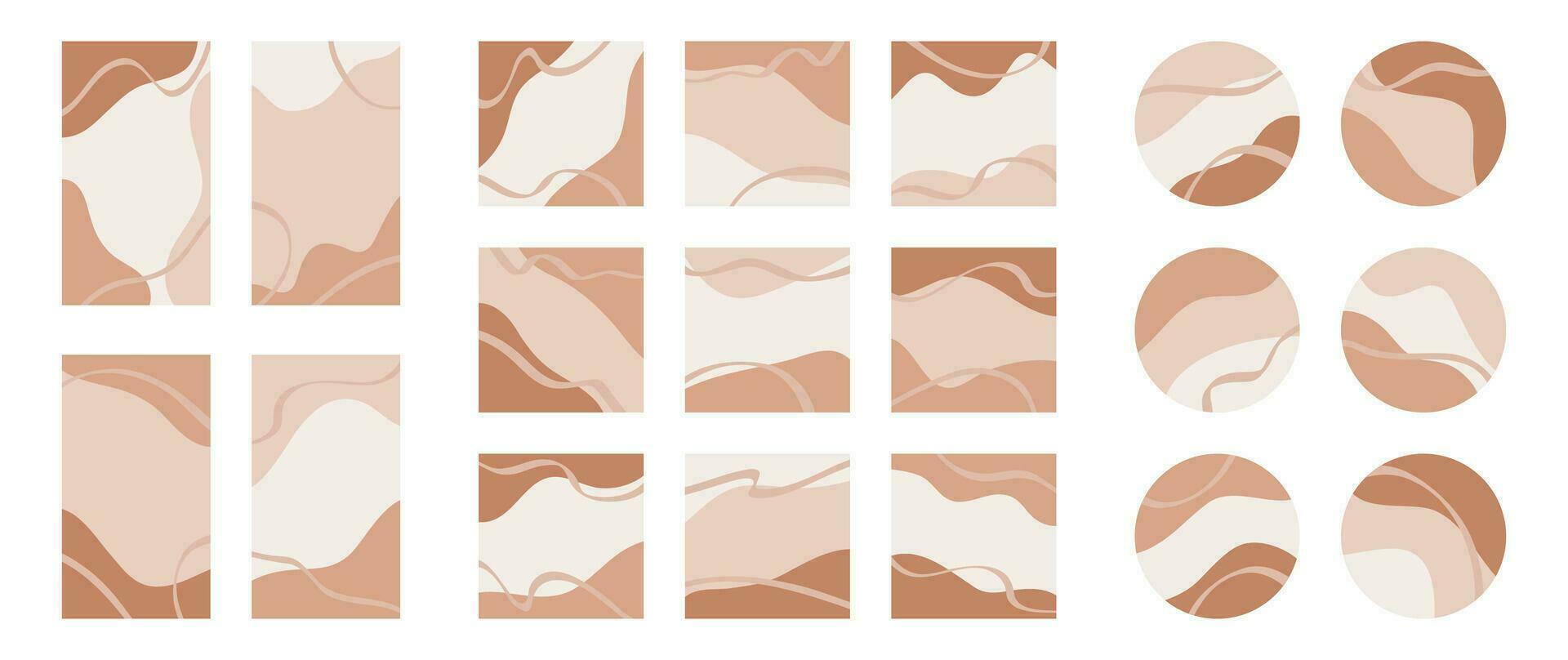 Templates for social media posts and stories. vector