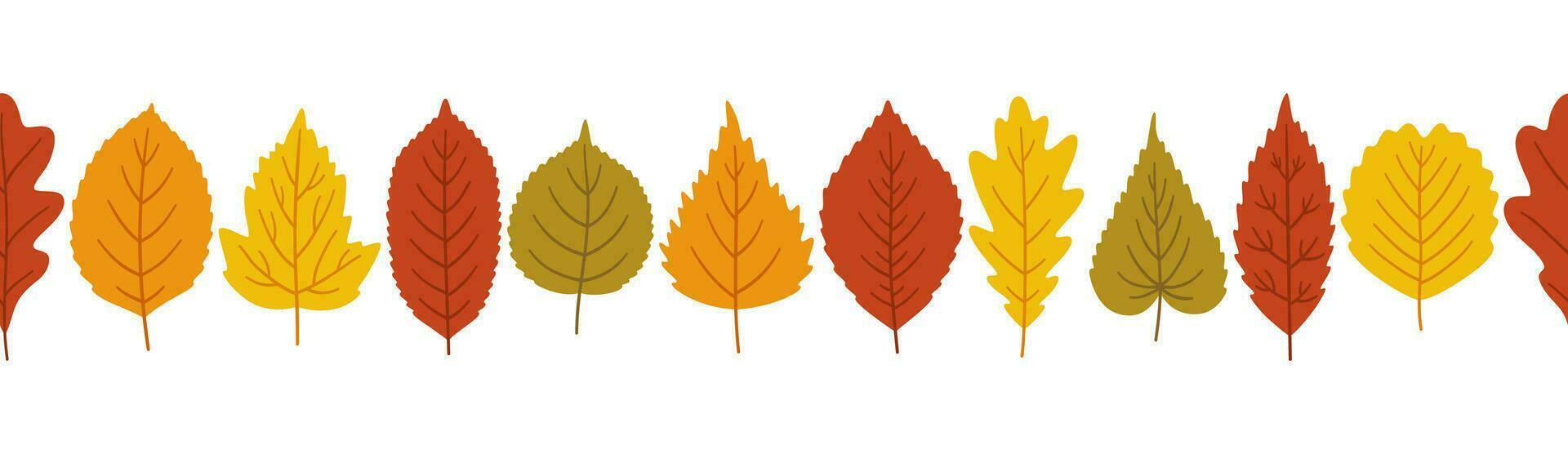 Autumn leaves background, banner template, vector illustration.