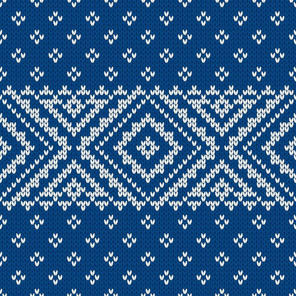 Norwegian native style sweater, ornament with snowflakes. Fair Isle design. vector