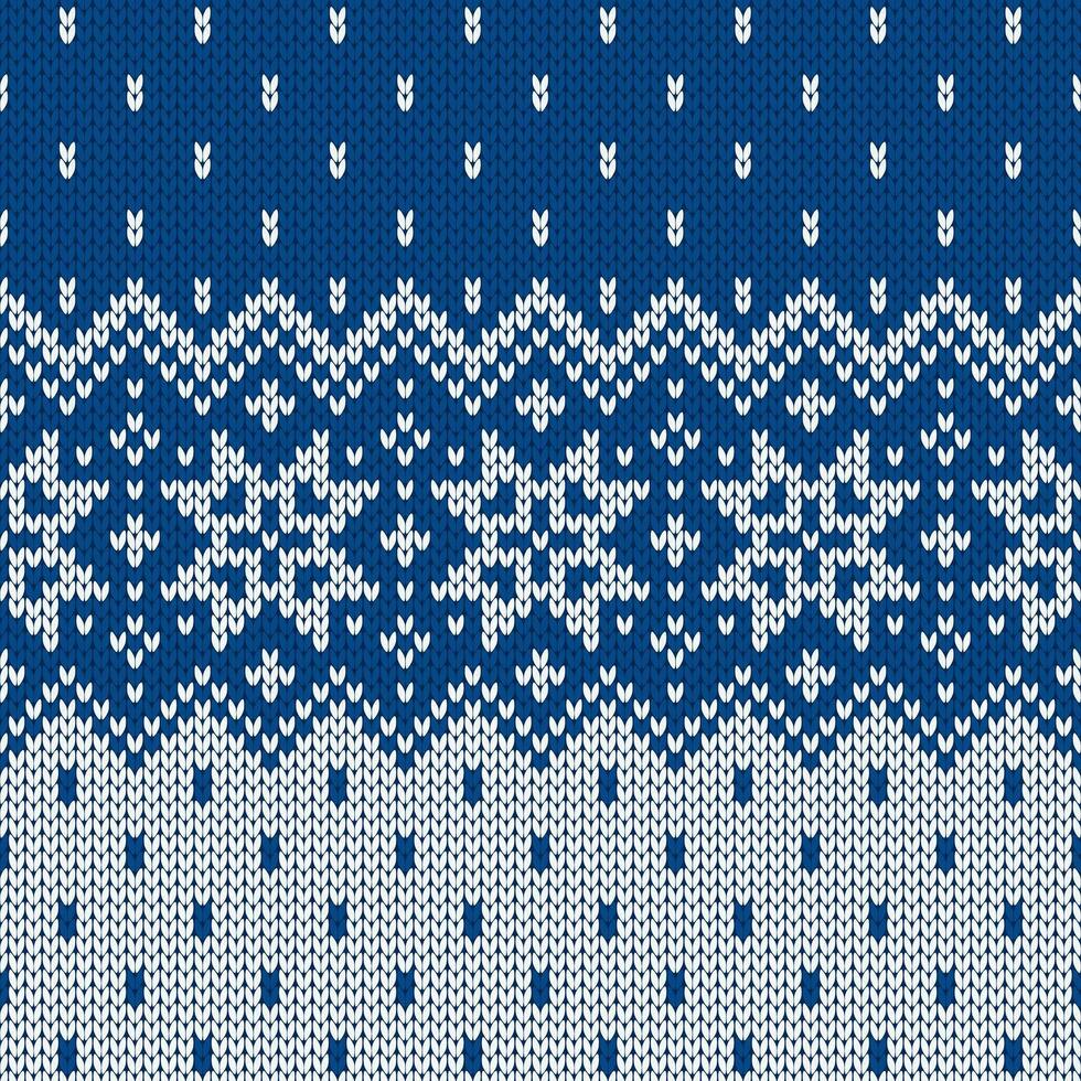 Norwegian native style sweater, ornament with snowflakes. Fair Isle design. vector