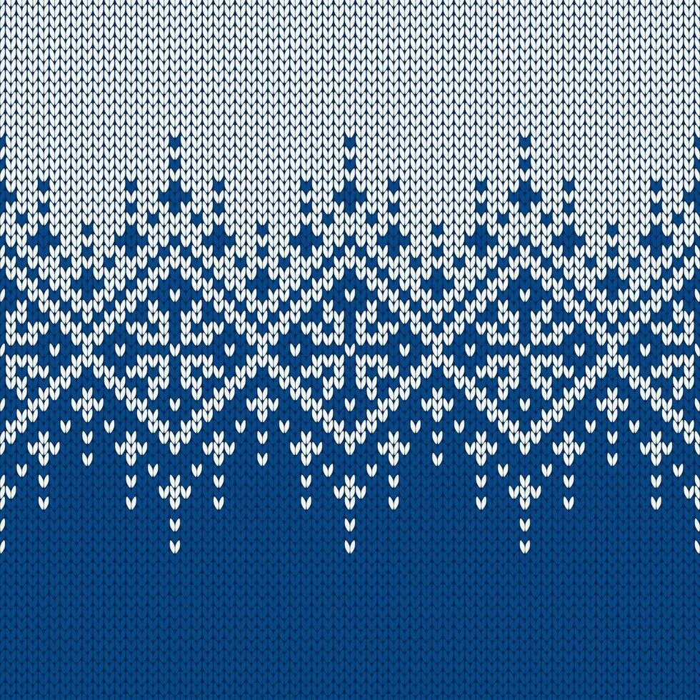 Norwegian native style sweater, ornament with snowflakes. Fair Isle design. vector
