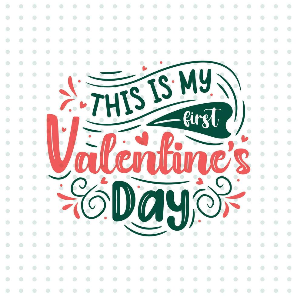 Valentines day lettering 14 february symbols lettering valentine's element vector