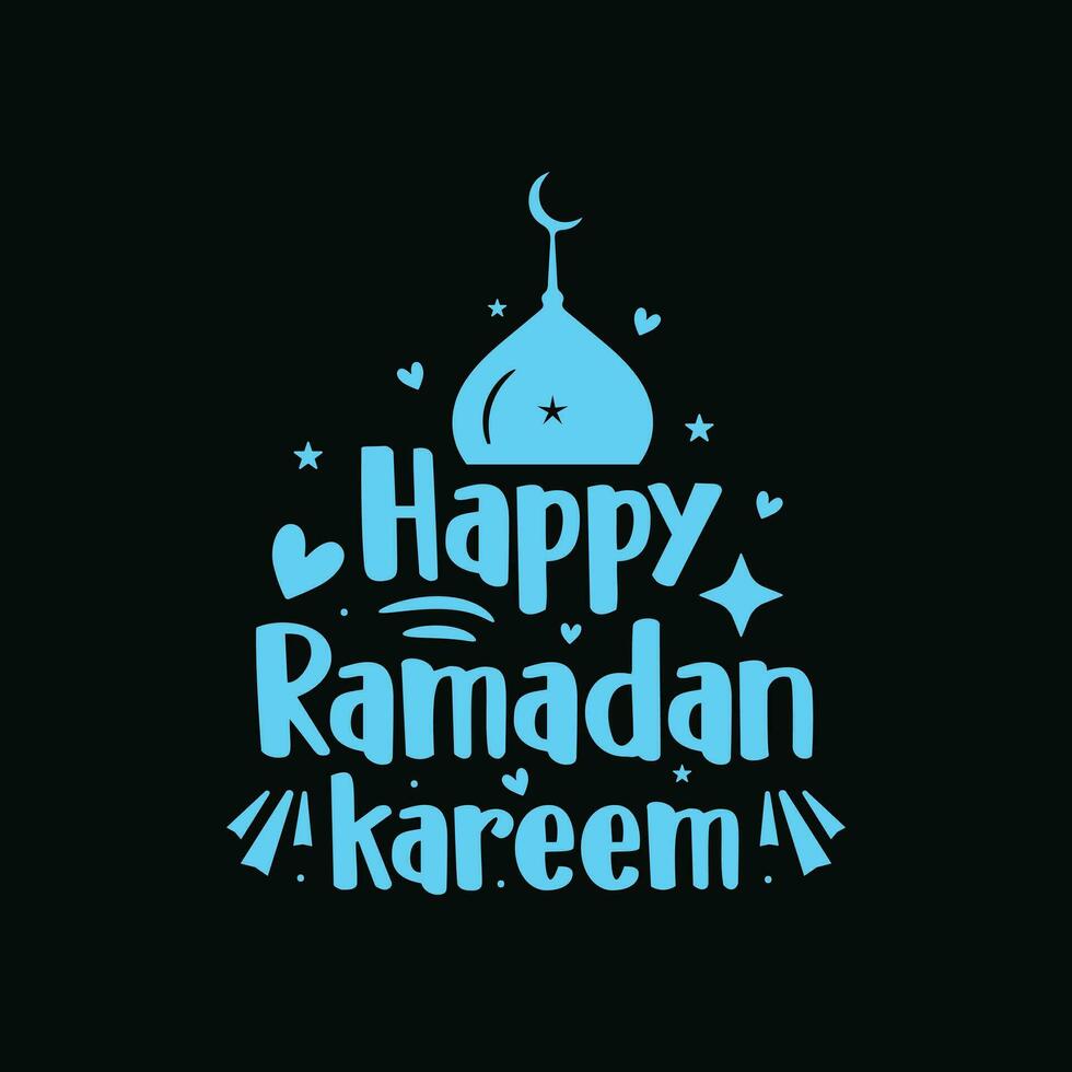 contento Ramadán karim tipografía islámico vector
