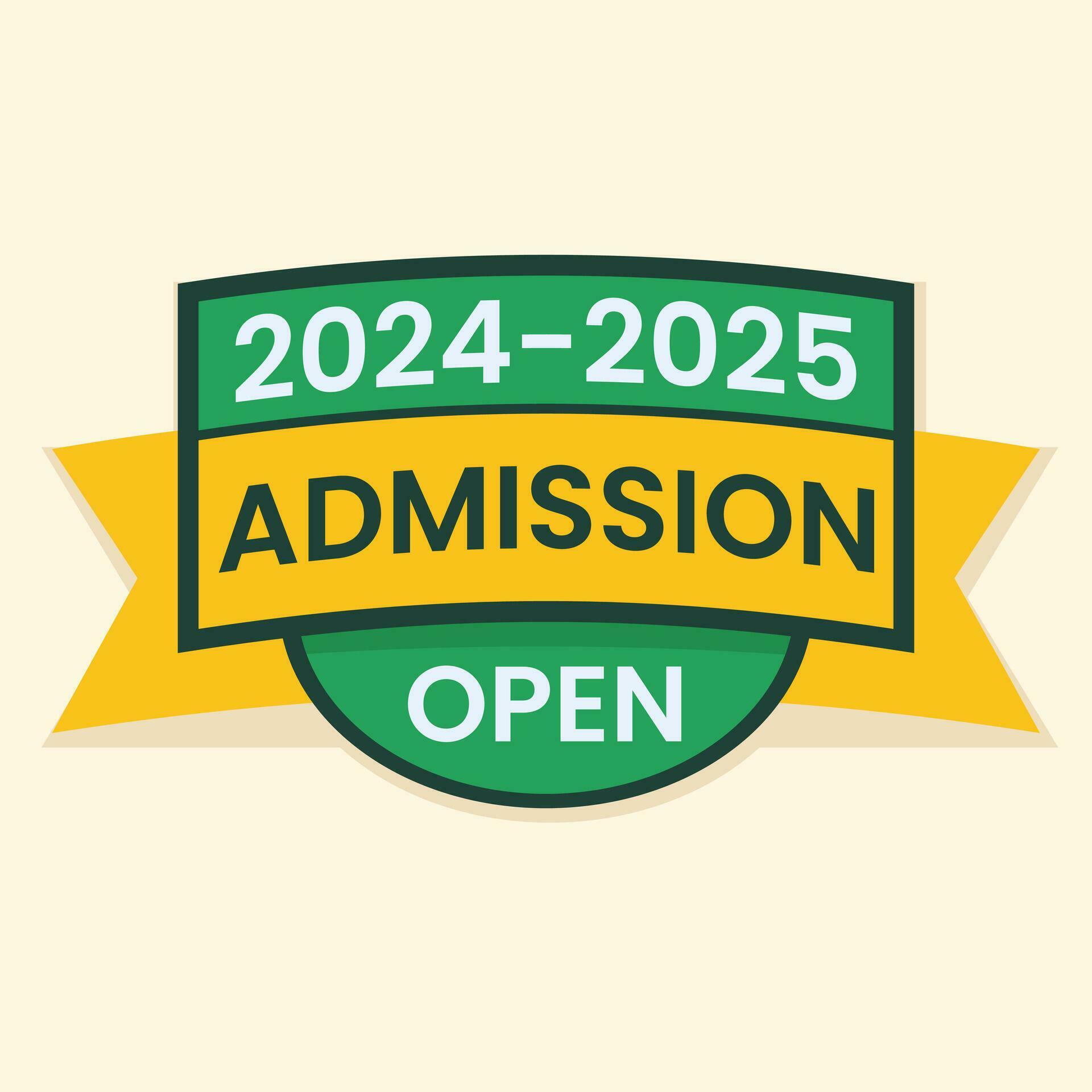 20242025 admission open tag vector for educational social media post