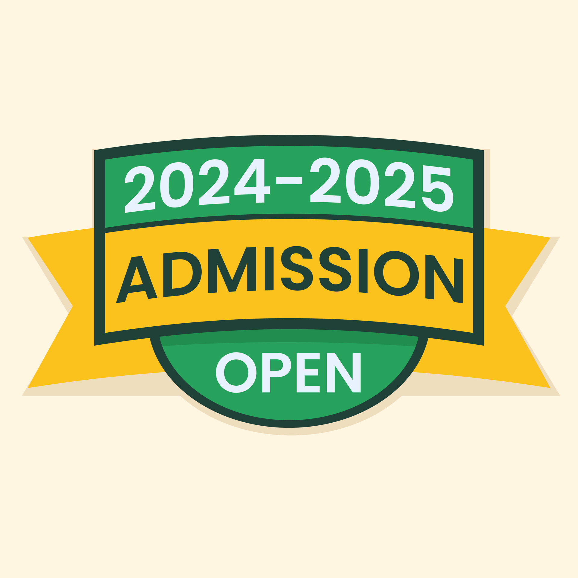 20242025 admission open tag vector for educational social media post