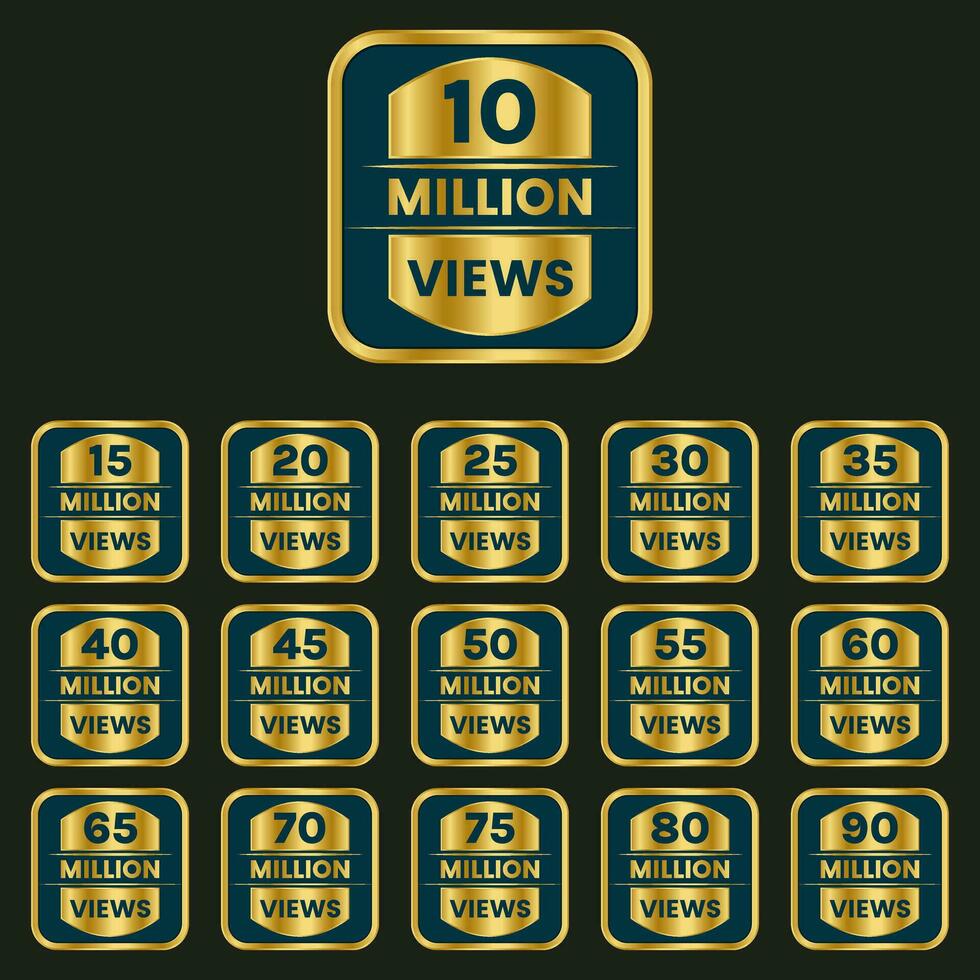 million views celebration banner for thumbnail design vector