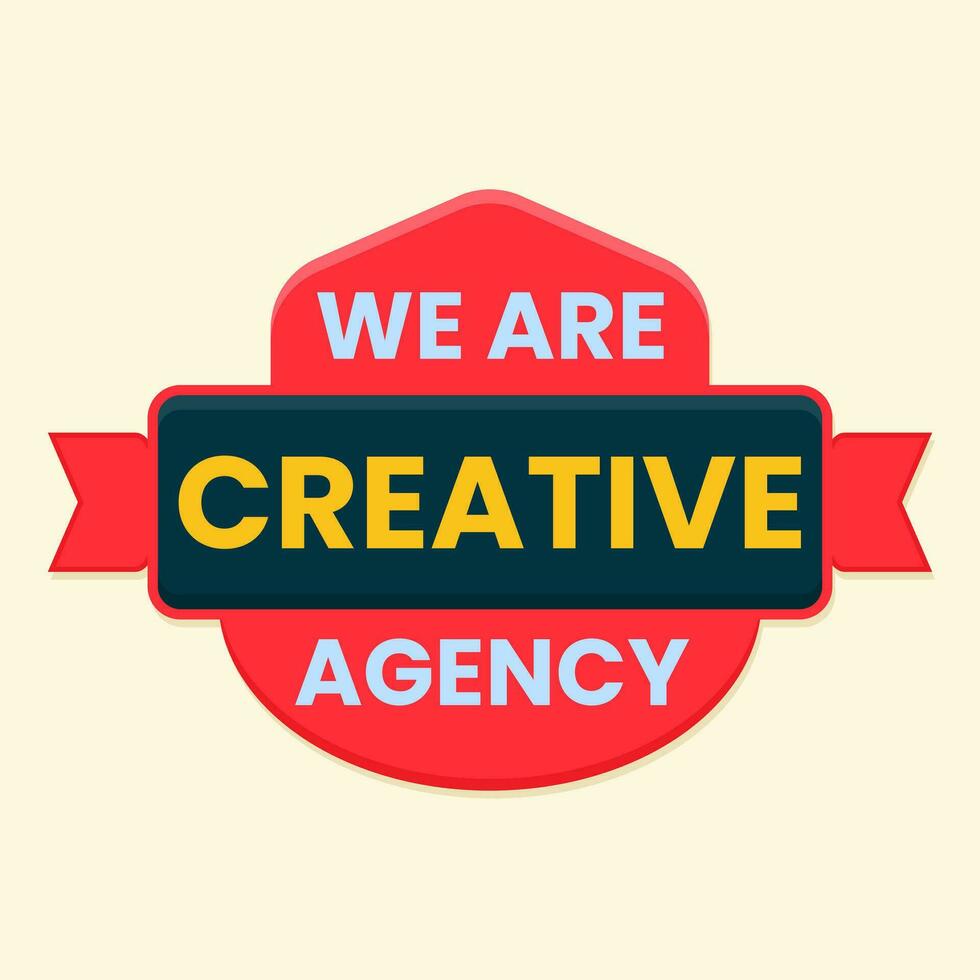 we are creative agency tag vector for corporate social media post template