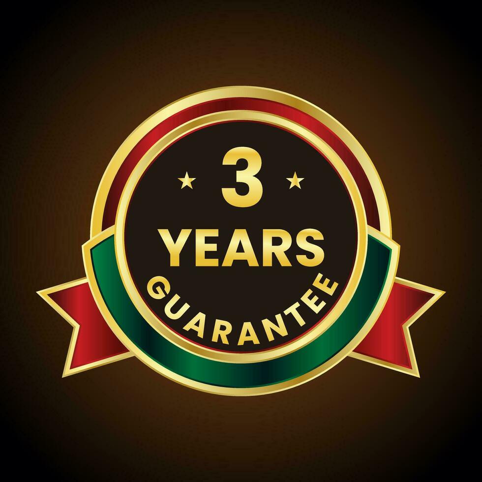 3 years guarantee golden label vector