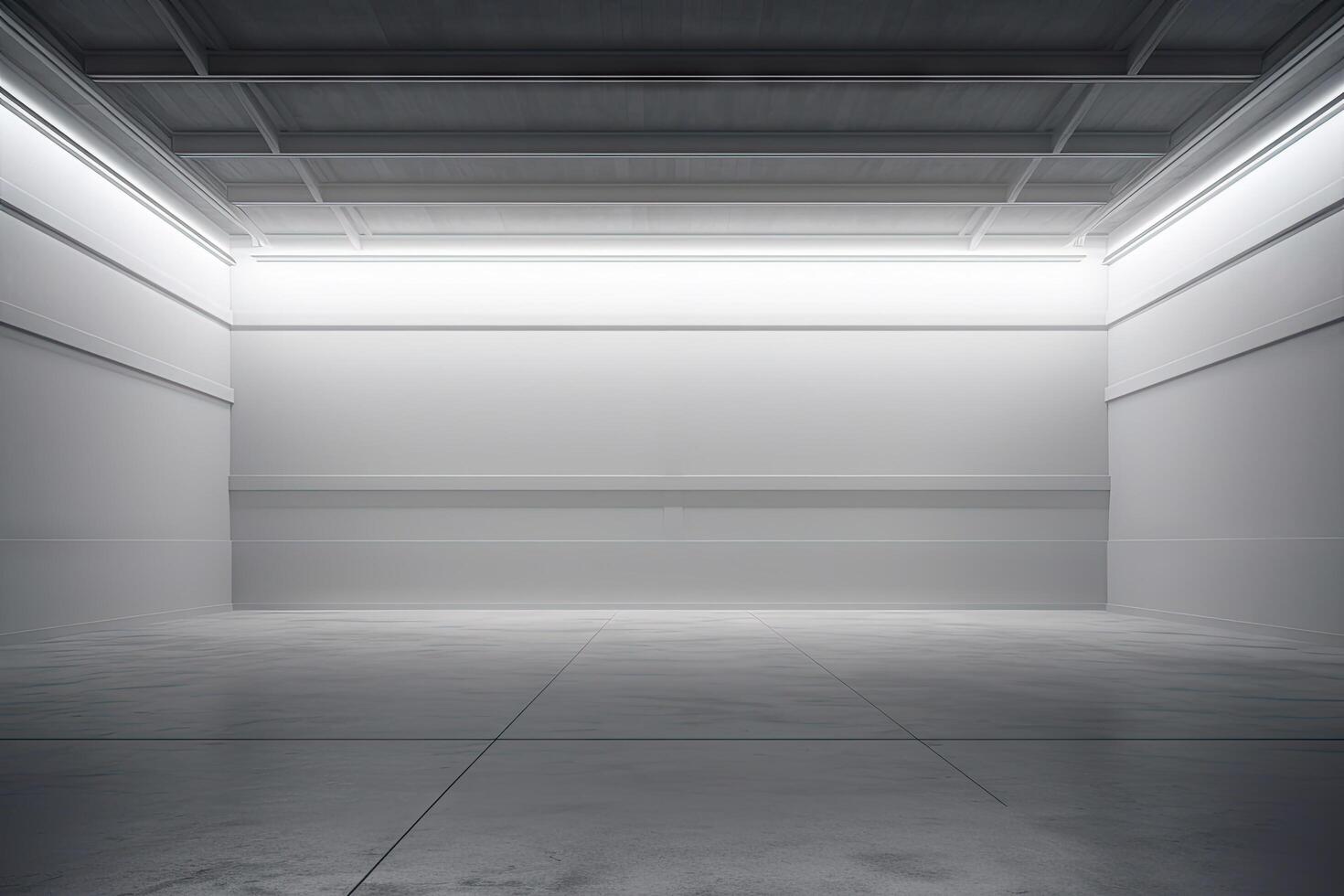 White minimal architecture building background empty wide space for mock up, concrete floor car park, cement garage design scene with copy space, with . photo