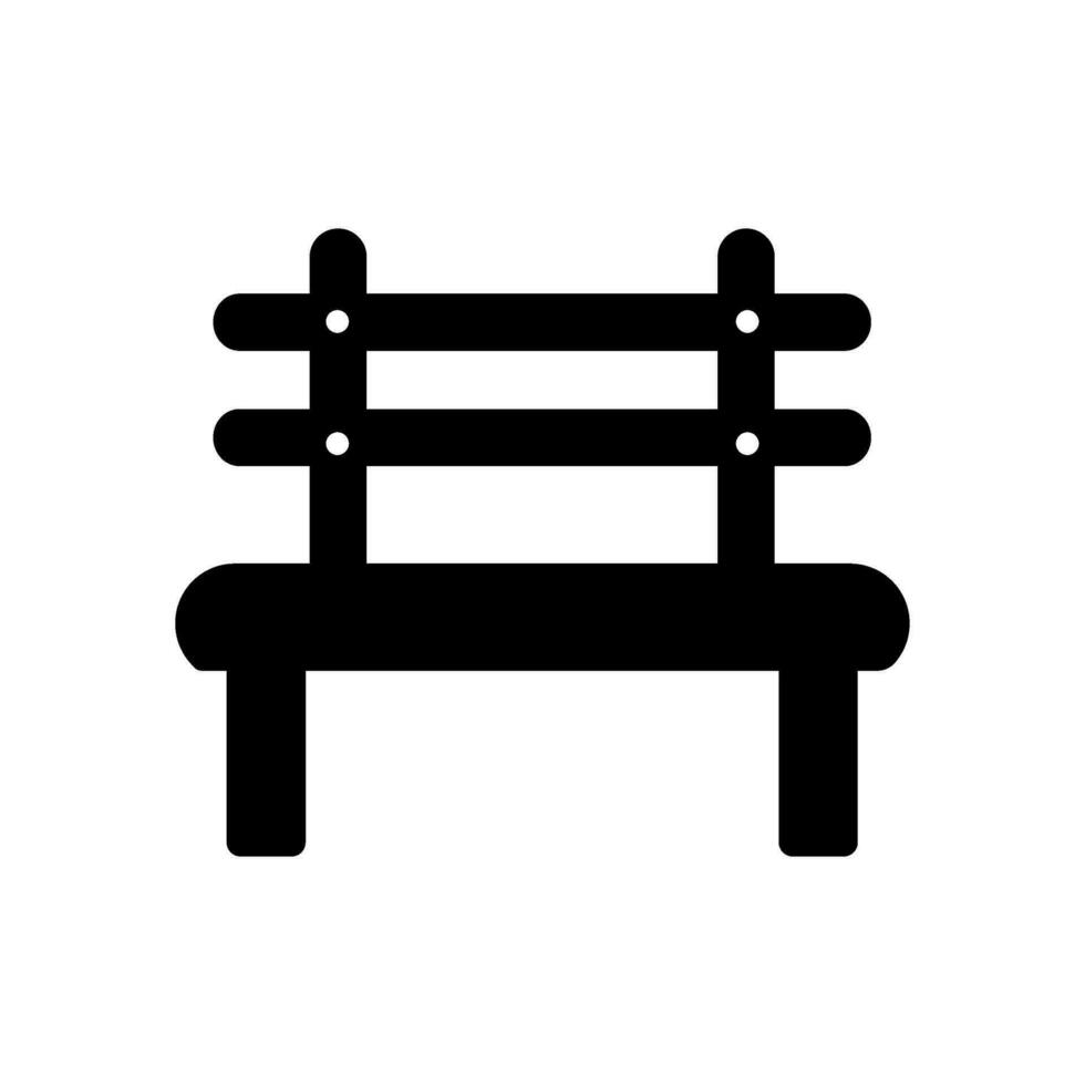 bench flat style icon vector