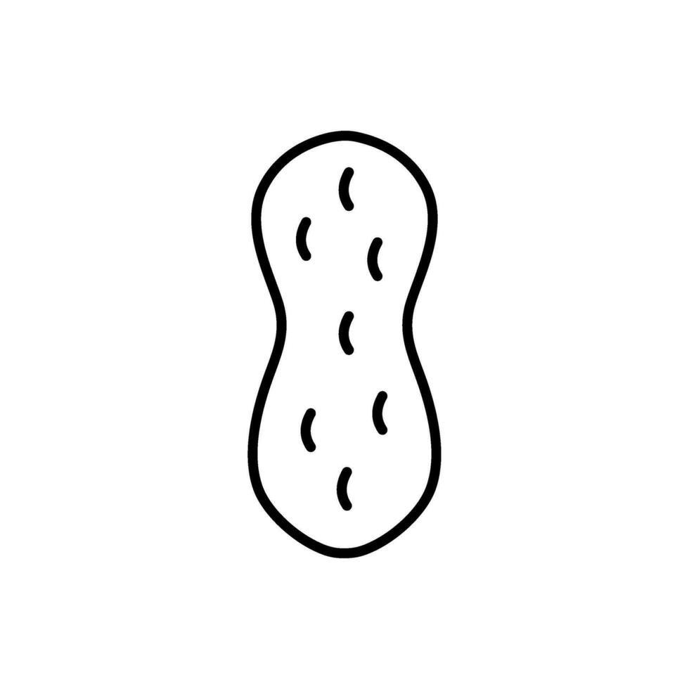 peanut outline style vector icon