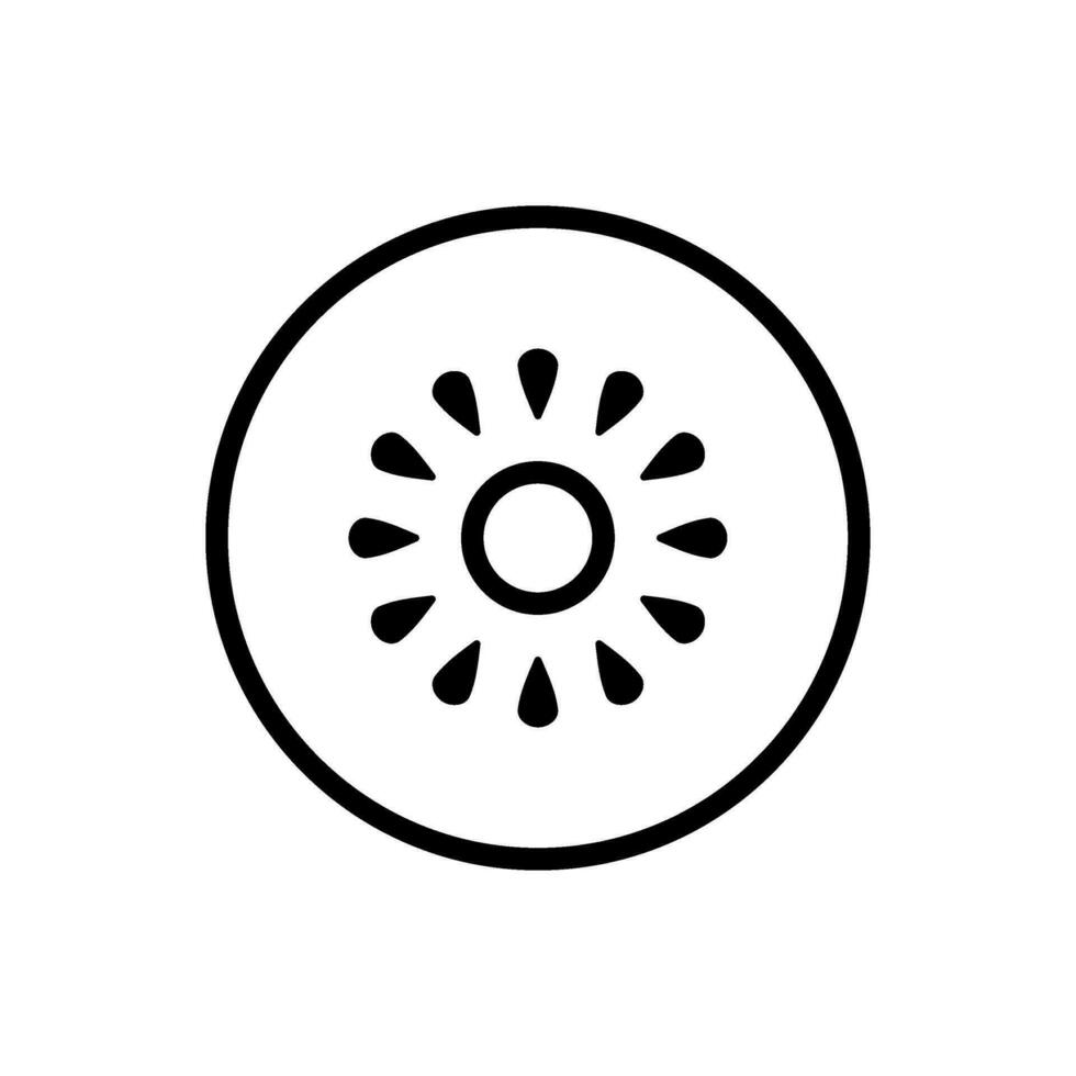 kiwi fruit outline style vector icon