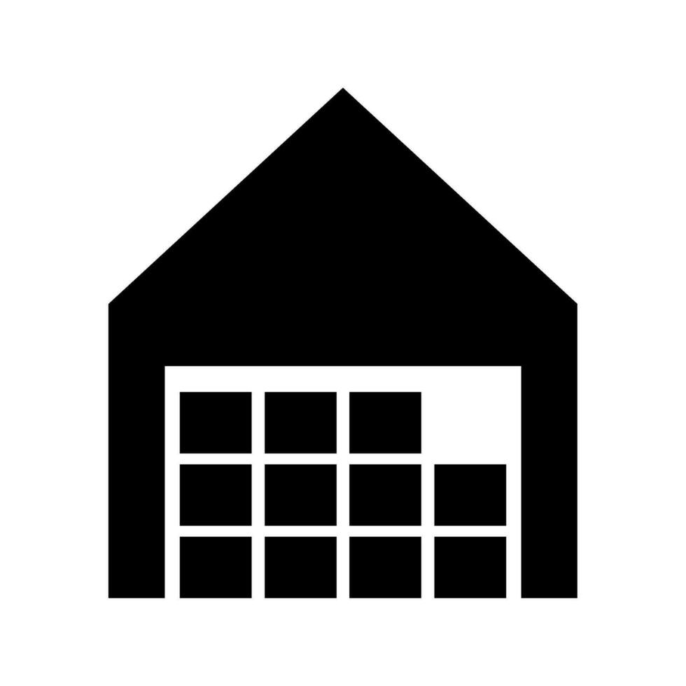 warehouse flat style vector icon